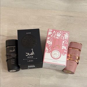 Lattafa Asad and Yara Elixir Perfume Set